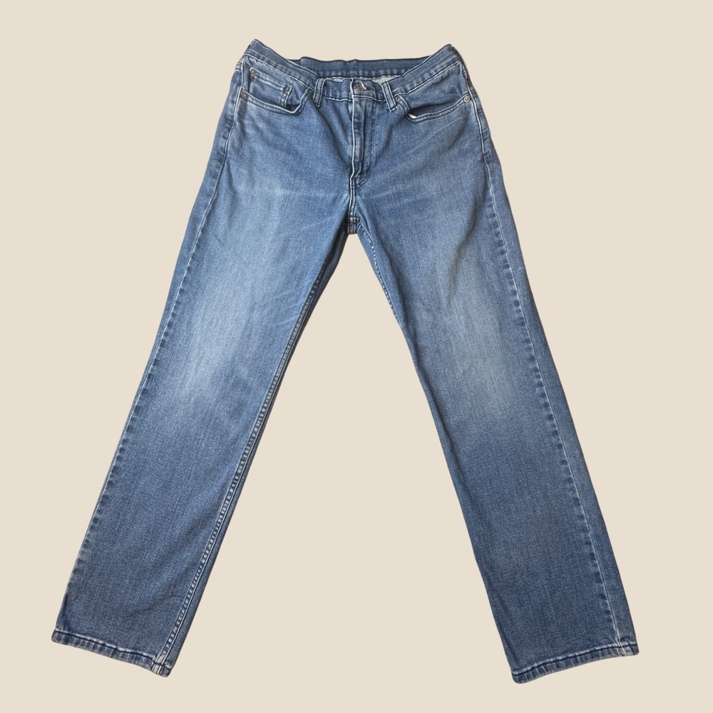 Levi's 514 Jeans Mens 33x32 (32x30) Straight Fit Medium Wash Blue Stretch Denim